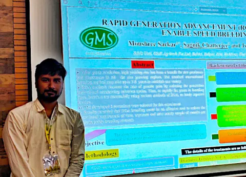 Poster presentation at 2nd Indian Rice Congress on 14.2.2023